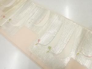 アンティーク　抽象孔雀模様織出し袋帯（材料）